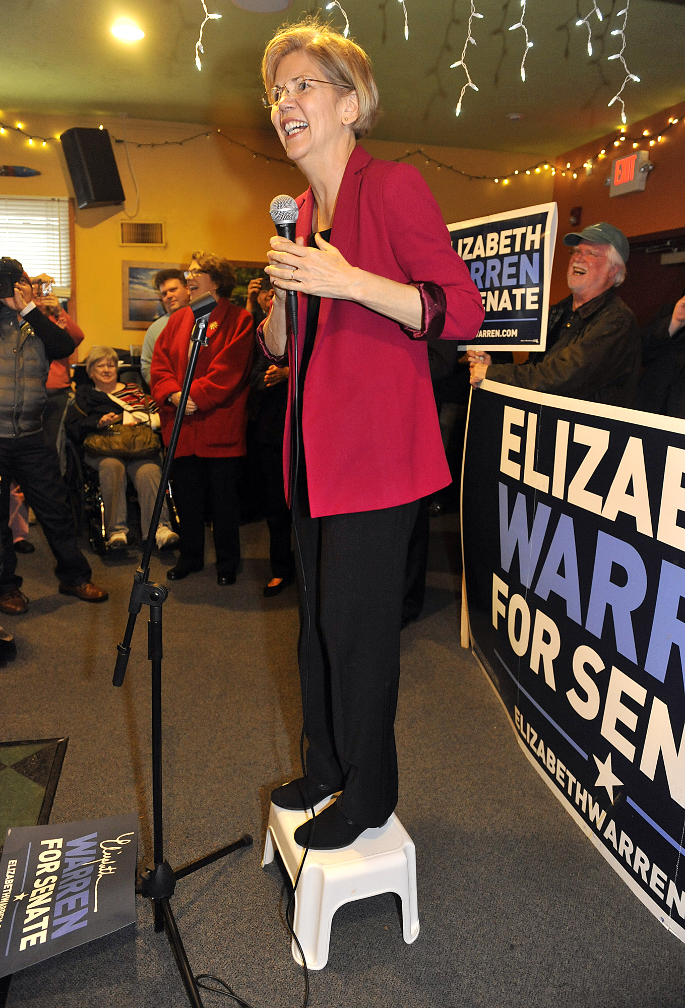 Days before the election, then U.S. Senate candiidate Elizabeth Warren held a rally at the Harvest Cafe in Hudson. Warren defeated U.S. Sen. Scott Brown.