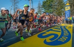 The professional men's start at the 128th running of the Boston Marathon in Hopkinton, April 15, 2024.