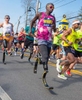 Para racer Marko Cheseto Lemtukei at the start of the 128th running of the Boston Marathon in Hopkinton, April 15, 2024.