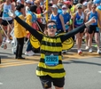 Fidelma Carty of Mountbellew, Ireland, was happy to {quote}bee{quote}  at the 128th running of the Boston Marathon in Hopkinton, April 15, 2024.