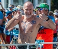 30-year Boston Marathoner Robert Wilson of San Antonio, TX dressed for the warm temperatures at the 128th running of the Boston Marathon in Hopkinton, April 15, 2024.