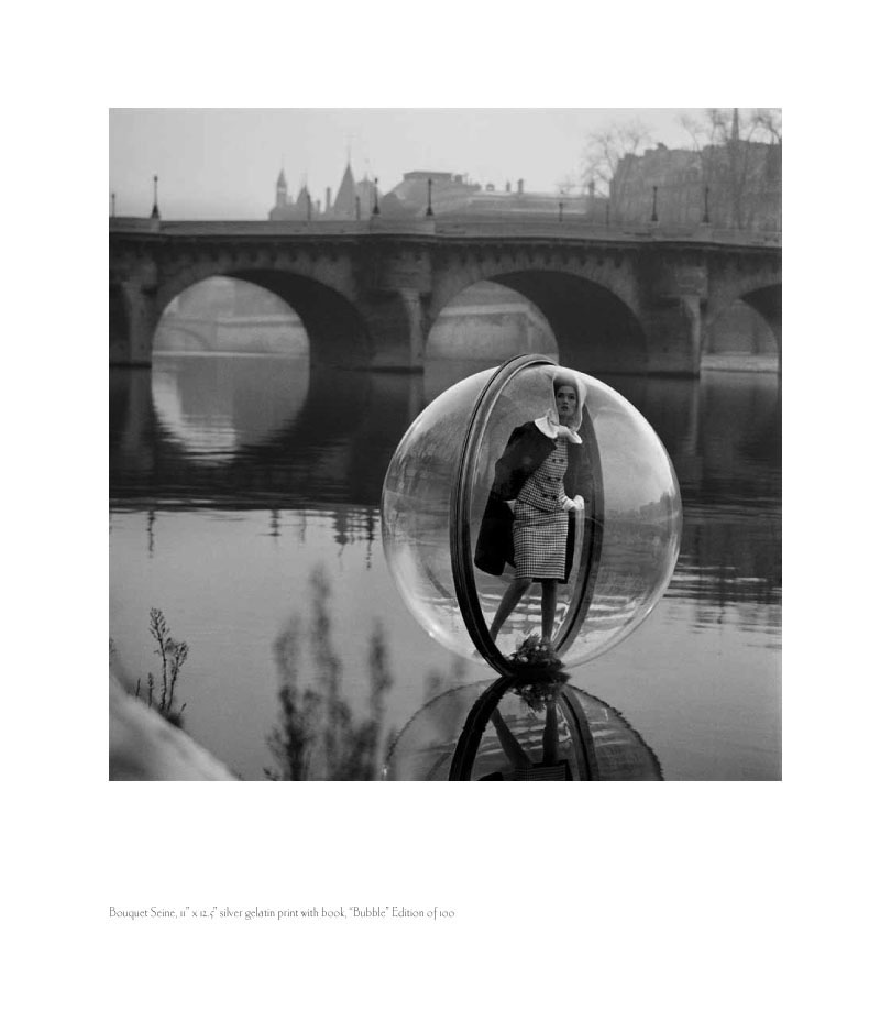 {quote}Bubble Edition{quote} features Bouquet Seine, 11” x 12.5” silver gelatin print with book; Edition of 100Order Paris 1963 / Paris 1965 at the Bookstore