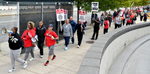 BOSTON -- 100418 -- UNITE HERE Local 26 union workers on strike, Thursday, October 4, 2018. 