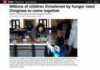 “Millions of children threatened by hunger need Congress to come together”  CNN, August 24, 2020.
