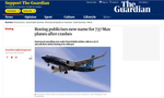Boeing publicises new name for 737 Max planes after crashes, photographed for Reuters, published in The Guardian, August 19, 2020.
