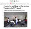 {quote}How to Donate Blood as Coronavirus Threatens the U.S. Supply{quote}, Photo for Getty Images, Published in The New York Times, March 19, 2020.