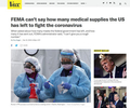 {quote}FEMA can’t say how many medical supplies the US has left to fight the coronavirus{quote}, Photo for Getty Images, Published in Vox, March 22, 2020