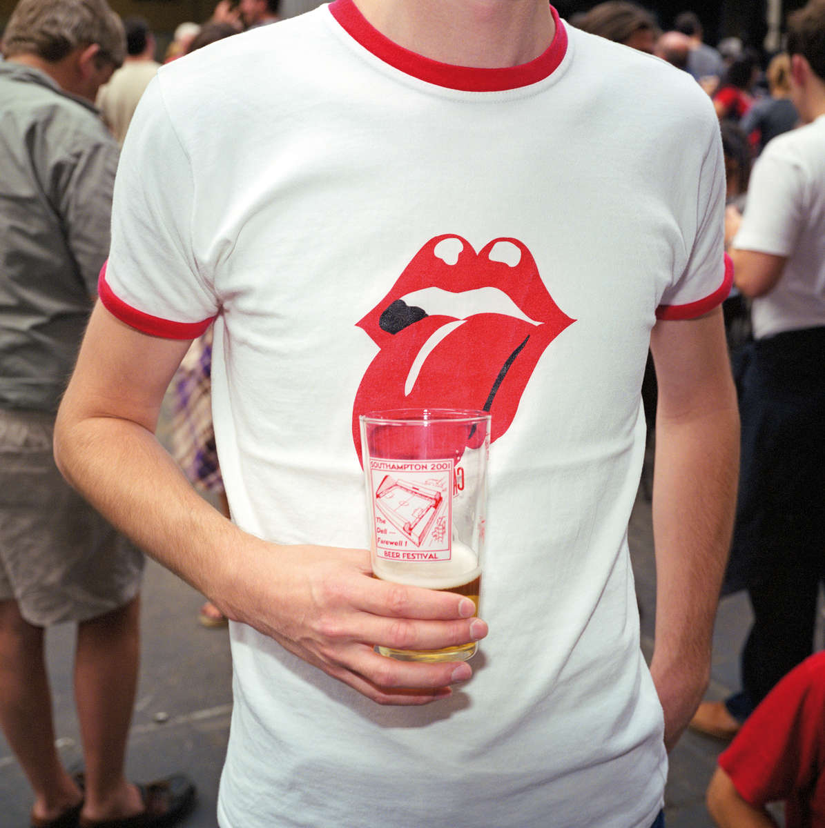 A visitor to the Great British Beer Festival at London’s Olympia. August 2001