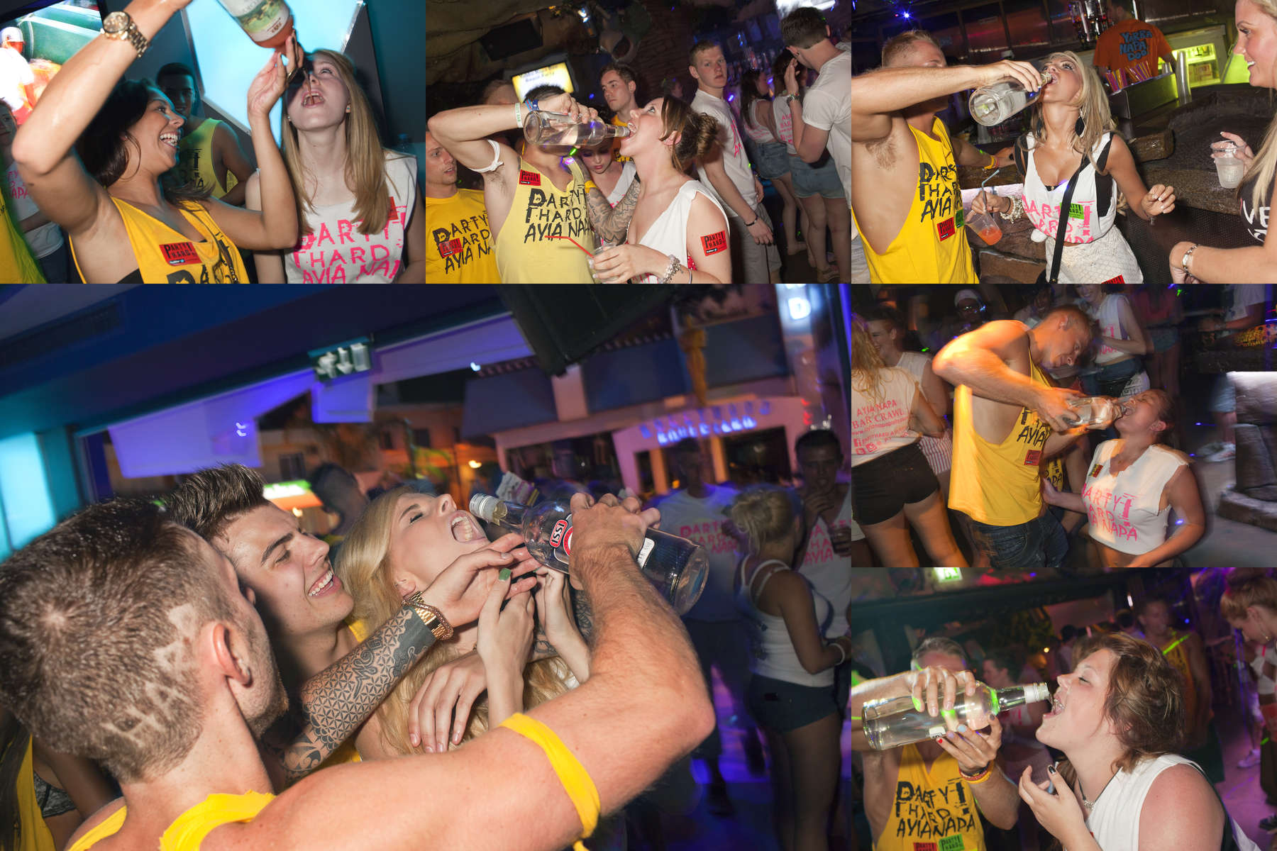 20:49 A young woman is administered some alcohol by Party Hard bar crawl staff at Ice Lounge, Ayia Napa, Cyprus.