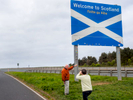 A French couple, who arrived in Hull by ferry, document their arrival to Scotland.