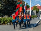 TIRASPOL, TRANSNISTRIA / MOLDOVA - SEPTEMBER 2:  The PMR honour Guard march towards the Memorial of Military Glory for a flower laying ceremony on Republic Day on September 2, 2023 in Tiraspol, Moldova (Pridnestrovian Moldavian Republic). Tiraspol is the capital of Transnistria situated on the eastern bank of the Dniester River. Republic Day is the main state holiday. Transnistria broke away from Moldova in 1990 and is unrecognised by the international community as an independent state. The de-facto administration of Transnistria is supported economically, diplomatically, and militarily by Russia, which is believed to have 1,500 soldiers stationed there. (Photo by Peter Dench/Getty Images)