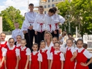 TIRASPOL, TRANSNISTRIA / MOLDOVA - SEPTEMBER 2: Children in traditional dress after a dance performance on Repuyblic Day on September 2, 2023 in Tiraspol, Moldova (Pridnestrovian Moldavian Republic). Tiraspol is the capital of Transnistria situated on the eastern bank of the Dniester River. Republic Day is the main state holiday. Transnistria broke away from Moldova in 1990 and is unrecognised by the international community as an independent state. The de-facto administration of Transnistria is supported economically, diplomatically, and militarily by Russia, which is believed to have 1,500 soldiers stationed there. (Photo by Peter Dench/Getty Images)