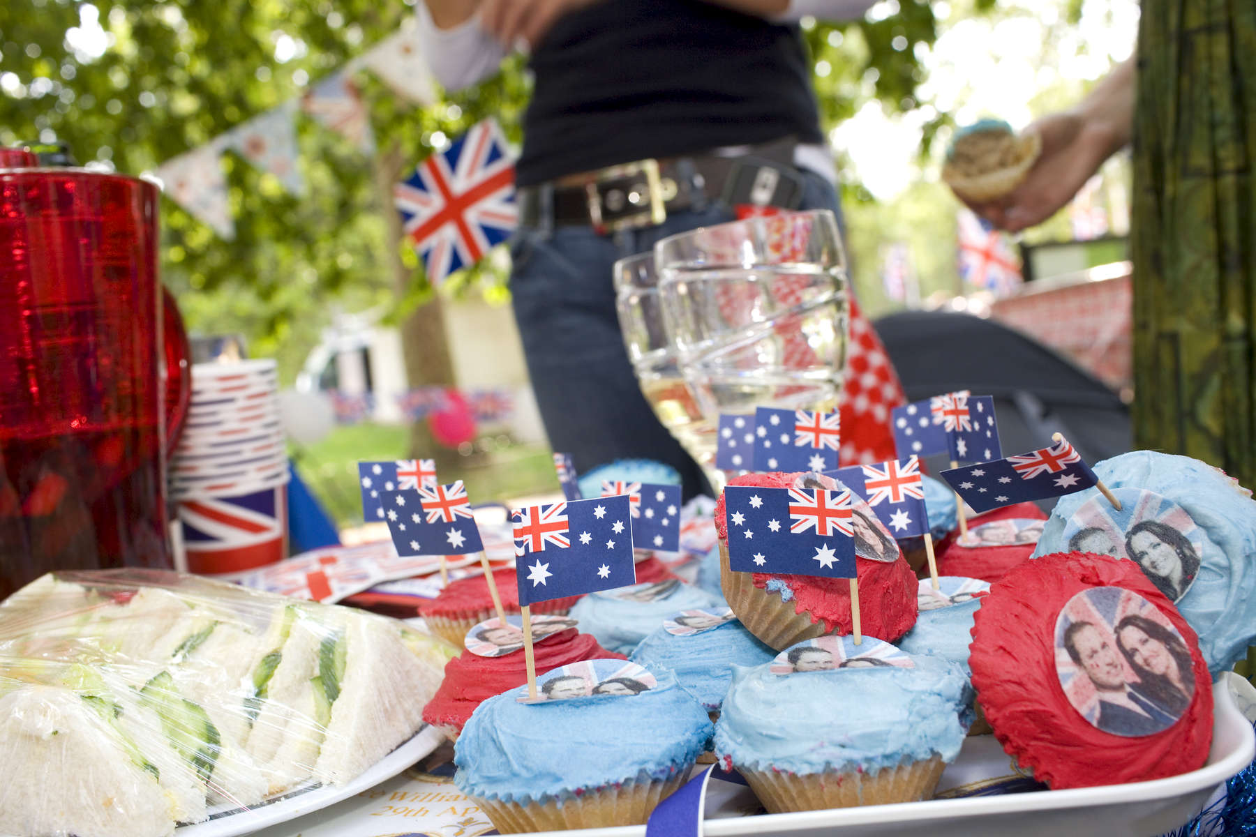 Cakes for high tea at a picnic on the Mall for a group of New Zealand royal supporters.