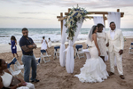 Uday and Alida are getting married on the beach in San Juan.