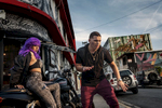 Puerto Rican singer Yoi Carrera is filming a music video in Santurce neighborhood.