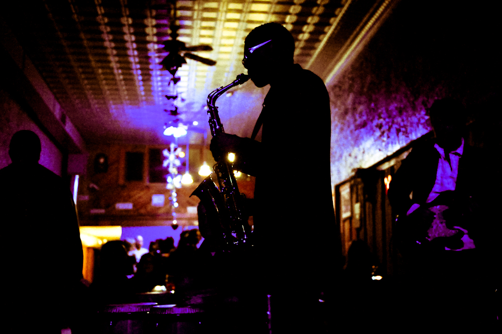 Jazz musician, Monte Skelton at Jazzy Grooves in Evansville.