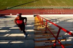 Tamara Lavache, 16, runs bleachers at the Citrus Bowl with a conditioning group from Vero Beach High School. The group includes students from all sports, but Lavache runs track for Vero Beach High School which starts in February.
