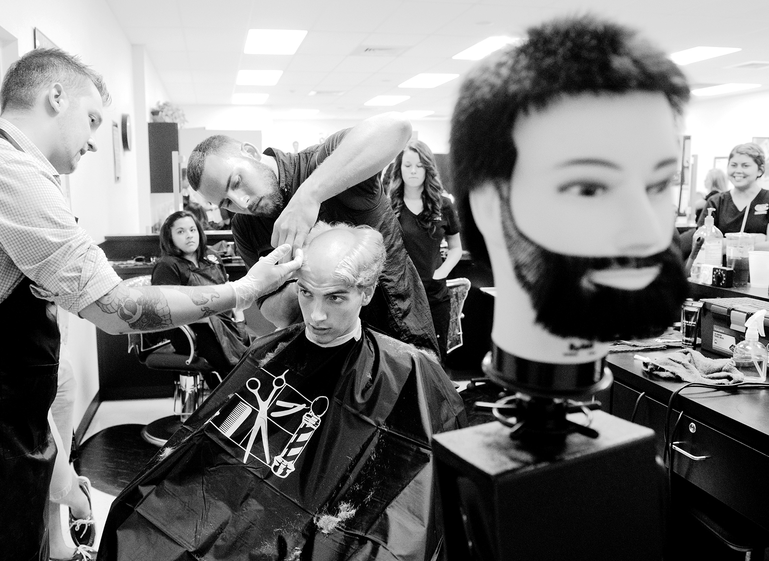 Images from Indian River State College's School of Cosmetology where {quote}Seussical the Musical{quote} cast members got their hair dyed Monday in Fort Pierce. The musical runs June 17 - June 21 at the Port St. Lucie High School auditorium.(MOLLY BARTELS/TREASURE COAST NEWSPAPERS)