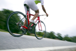 Cyclist Conrad Kiffin rides near his home in Ballantyne, North Carolina.