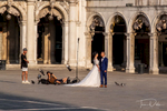 Wedding photo session in St. Mark's Square in Venice, Italy