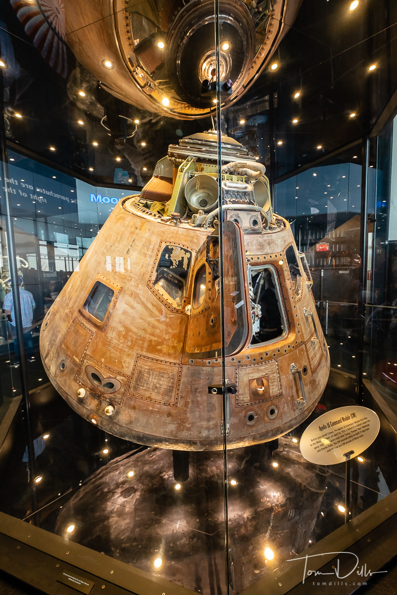 Apollo 16 command module on display at the Davidson Center for Space Exploration at the US Space & Rocket Center in Huntsville, Alabama at the US Space & Rocket Center in Huntsville, Alabama