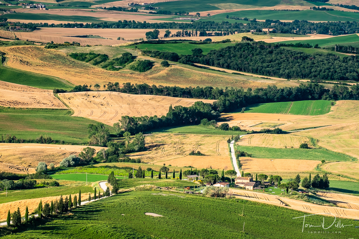 View of the Val d'Orcia from Pienza, Italy