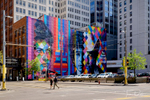 Bob Dylan mural in downtown Minneapolis