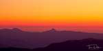 Table Rock and Hawksbill at sunrise on the Blue Ridge Parkway at Laurel Knob Overlook