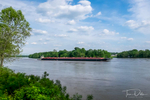Barge on the Ohio River in Marietta, Ohio