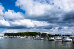 Boats on Back Creek as viewed from Hoopers Island Road in Hoopers Island, Maryland