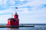 {quote}Big Red Lighthouse{quote} at Holland State Park in Holland, Michigan