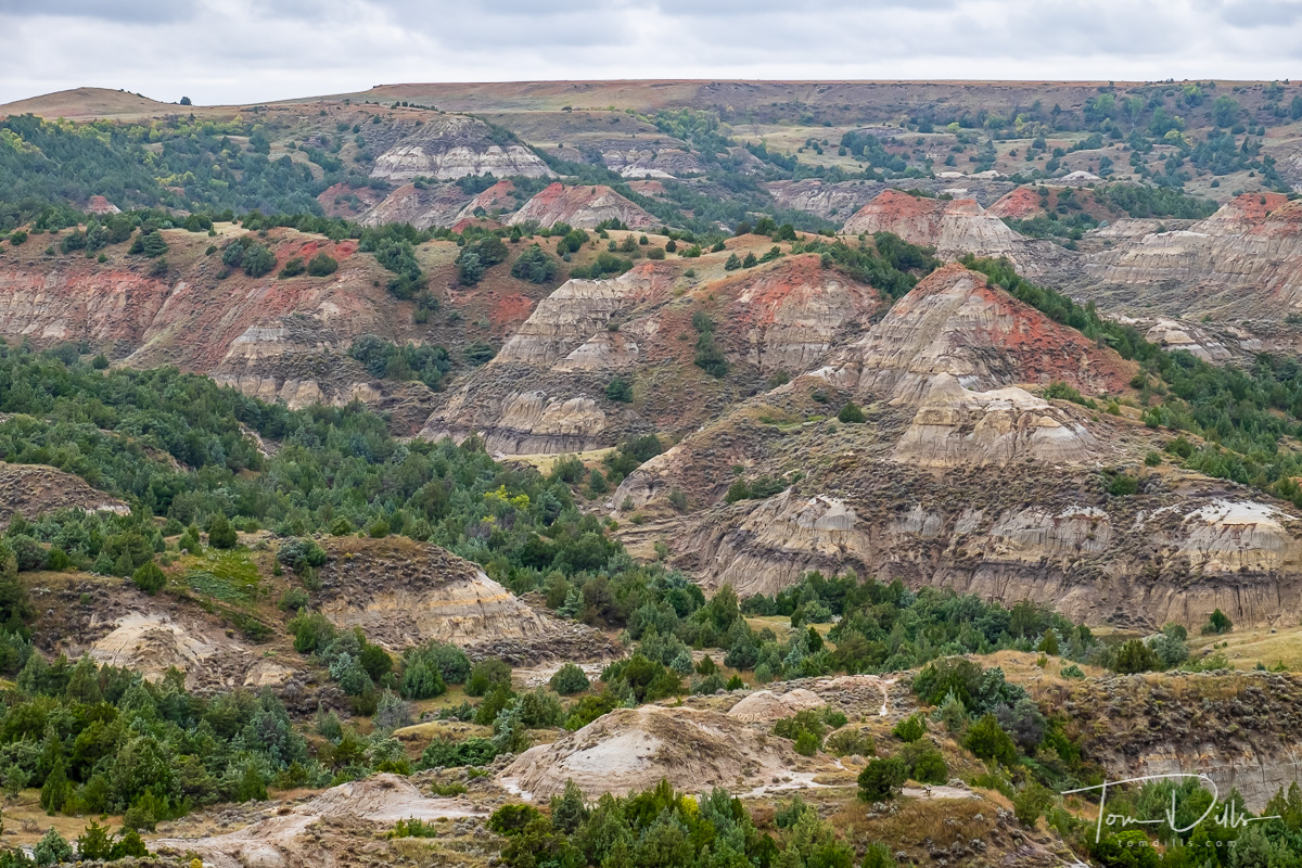 View of The Painted Canyon at Theodore Roosevelt National Park, North Dakota