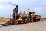 Demonstration runs of locomotives Jupiter and Number 119 at Golden Spike National Historical Park near Corinne, Utah