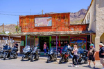 The town of Oatman, Arizona is famous for its wild burros (and tourists) roaming the streets.  A Route 66 attraction.