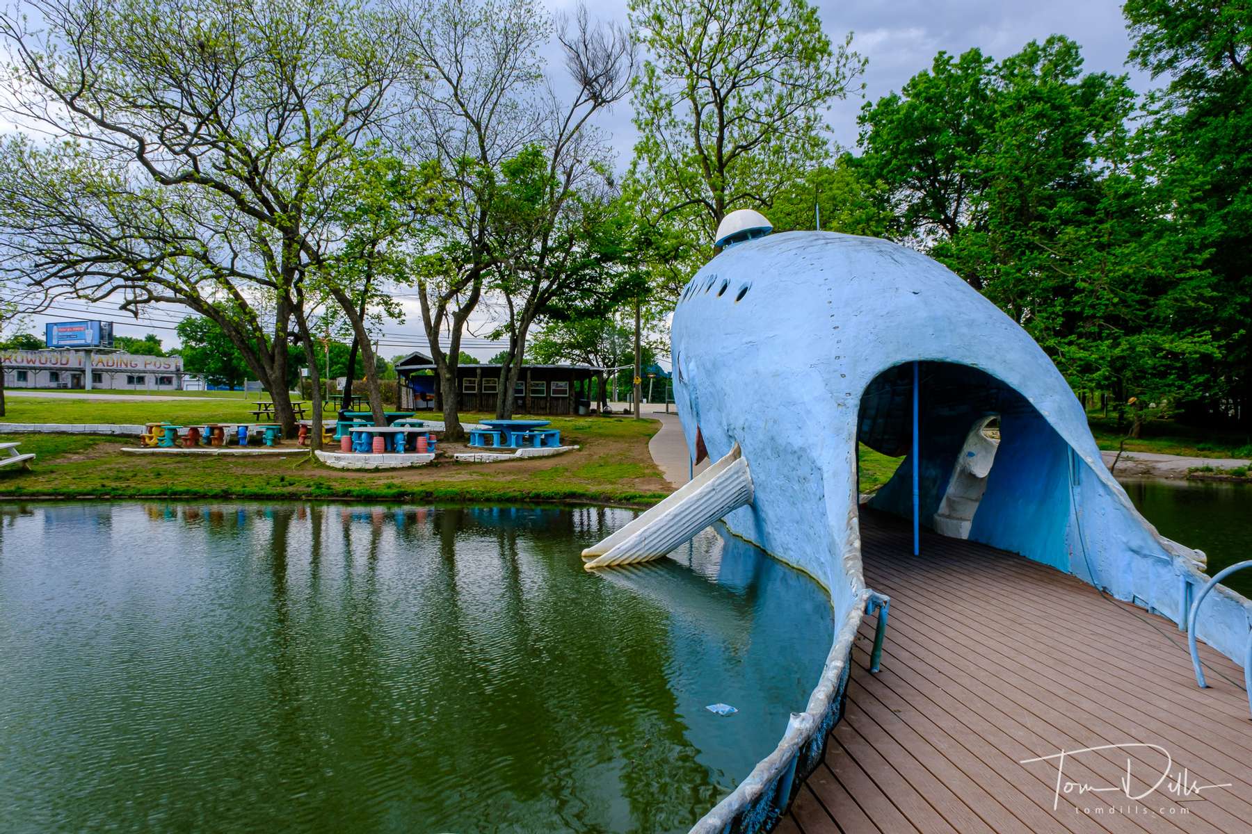 The Blue Whale of Catoosa, a Route 66 roadside attraction in Catoosa, Oklahoma