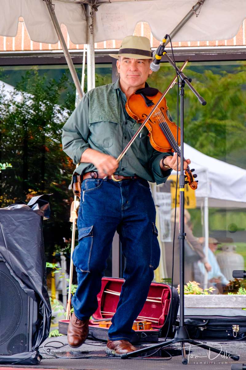 Eddie Rose and Highway 40 perform at the Church Street Craft Festival in Waynesville, North Carolina