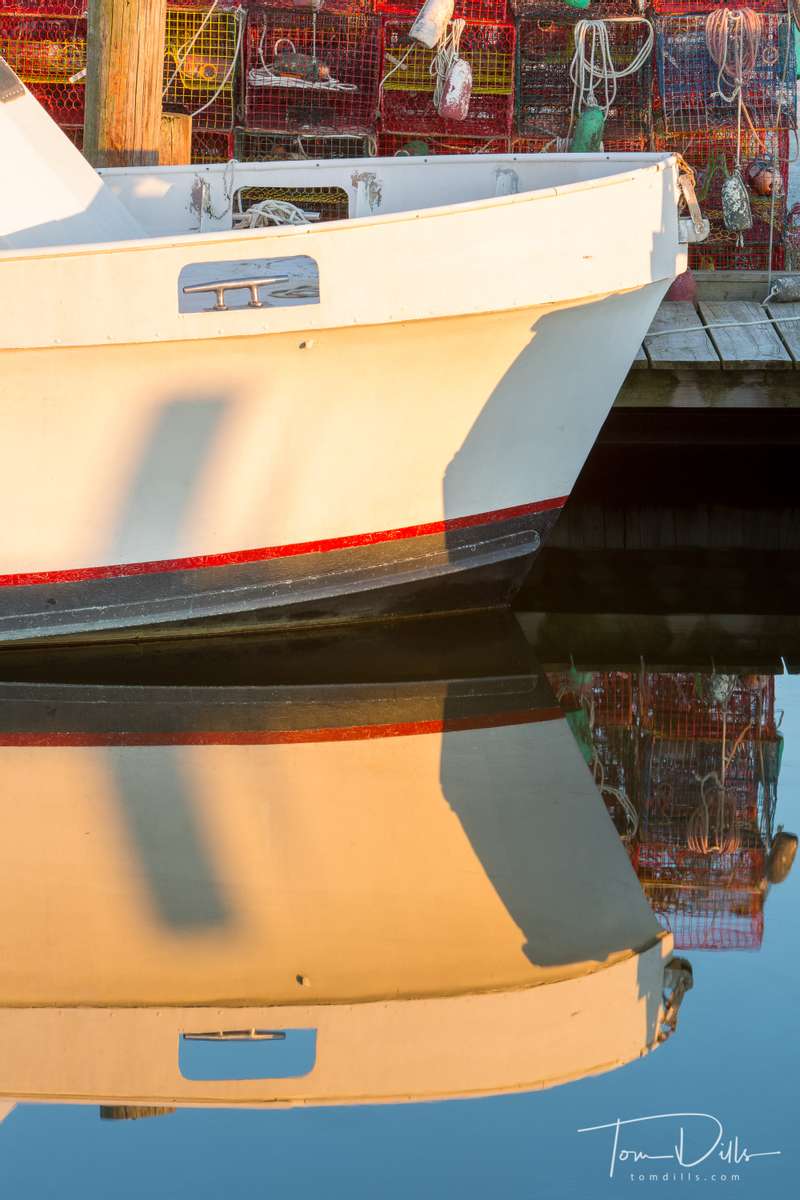 Boat Reflections on Far Creek, Englehard, North Carolina