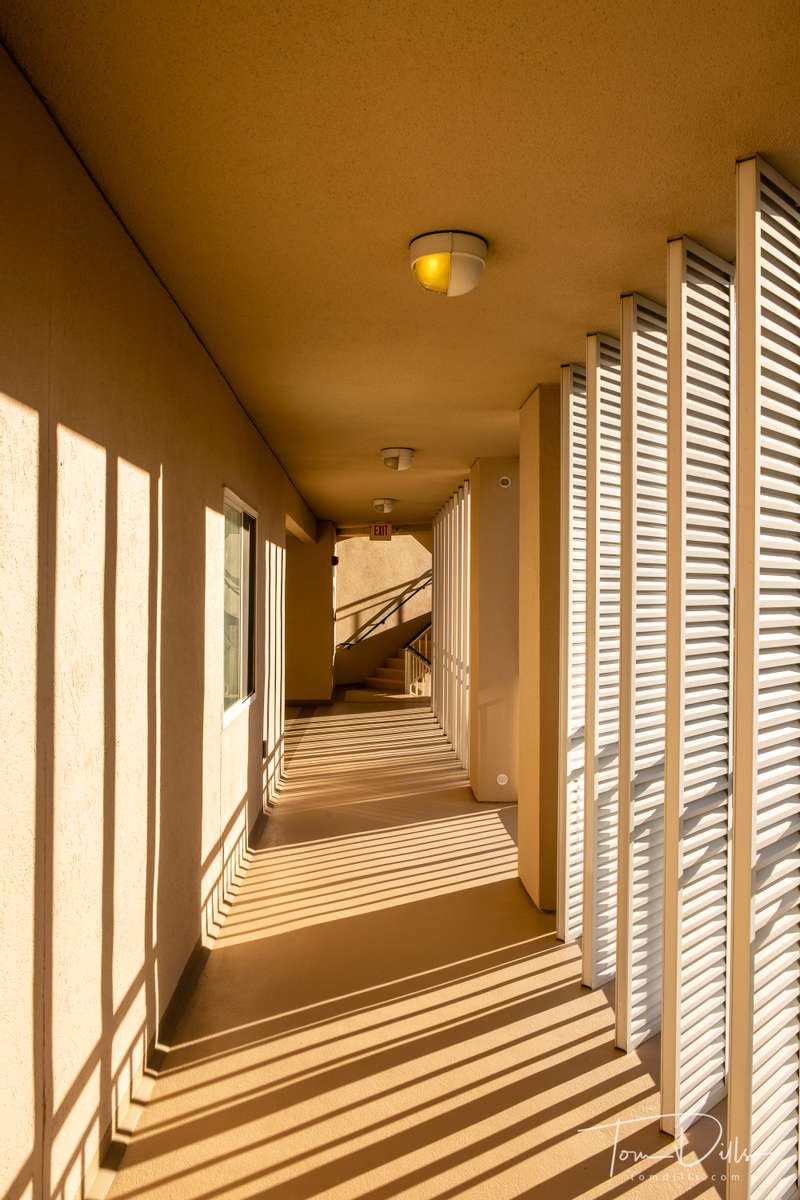 Hallway shadows - Palmetto Dunes Oceanfront Resort, Hilton Head Island, South Carolina