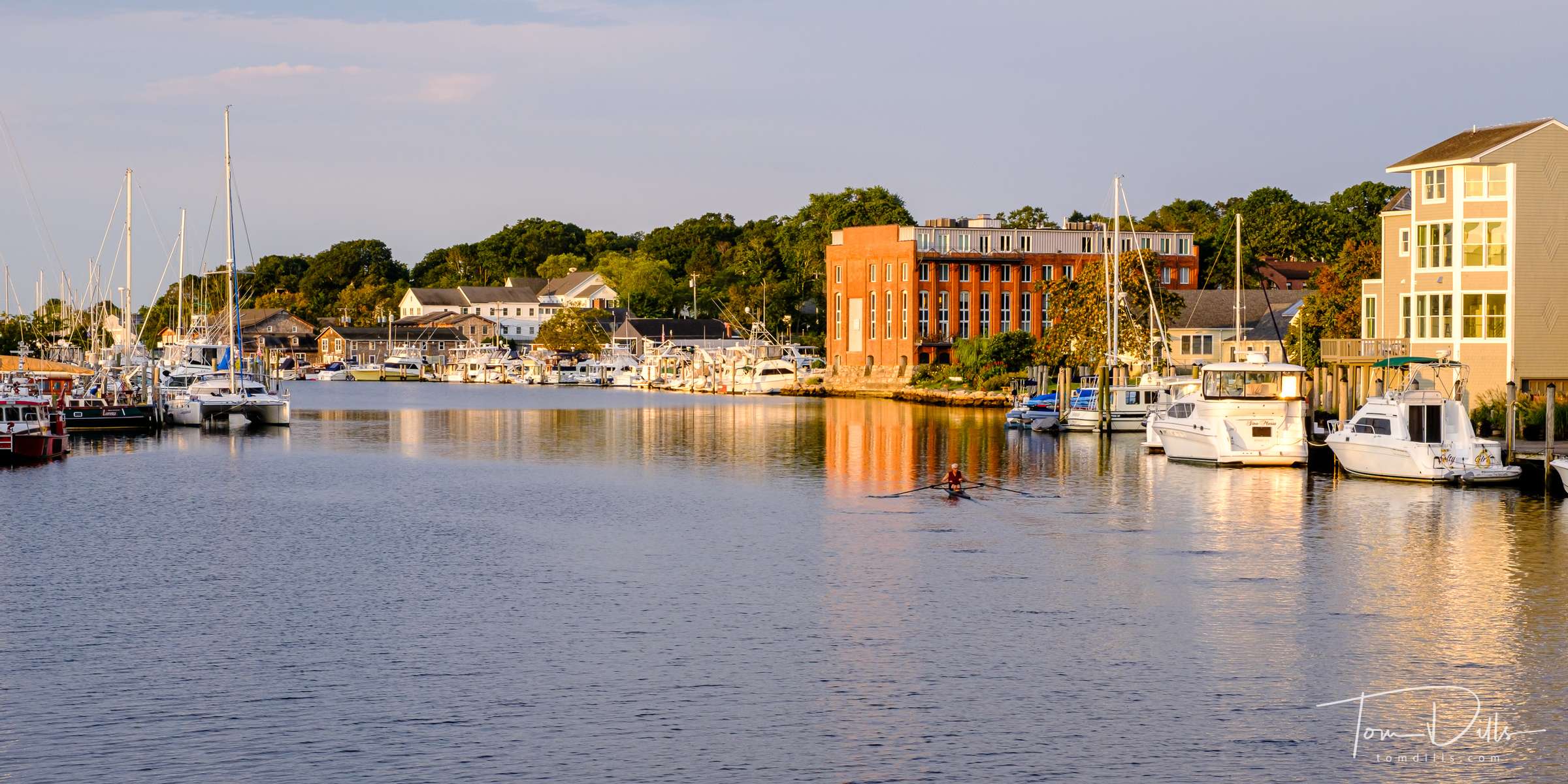Morning along the river in Mystic, Connecticut