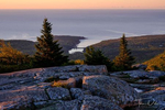 Post-sunrise light at Cadillac Mountain in Acadia National Park, Maine