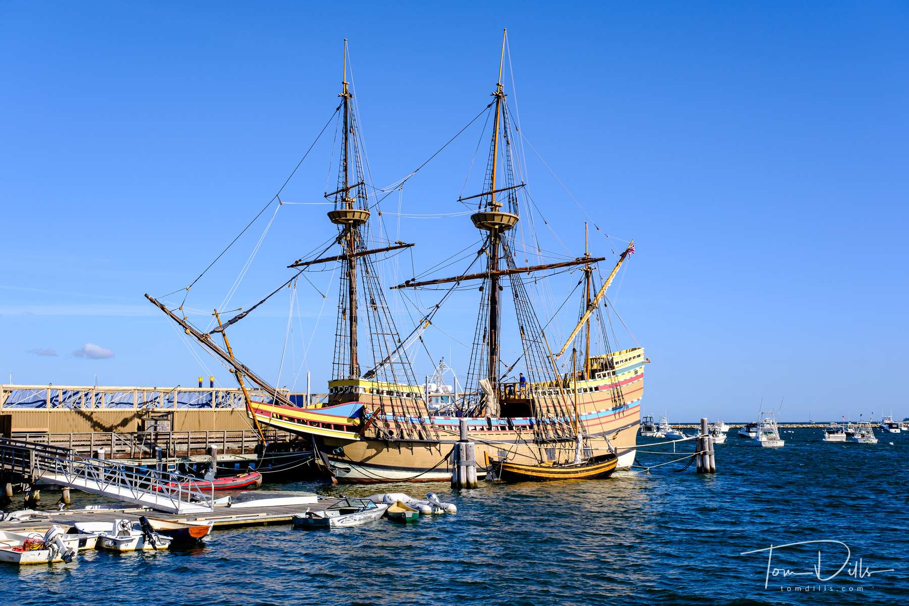 The Mayflower II replica in Plymouth, Massachusetts