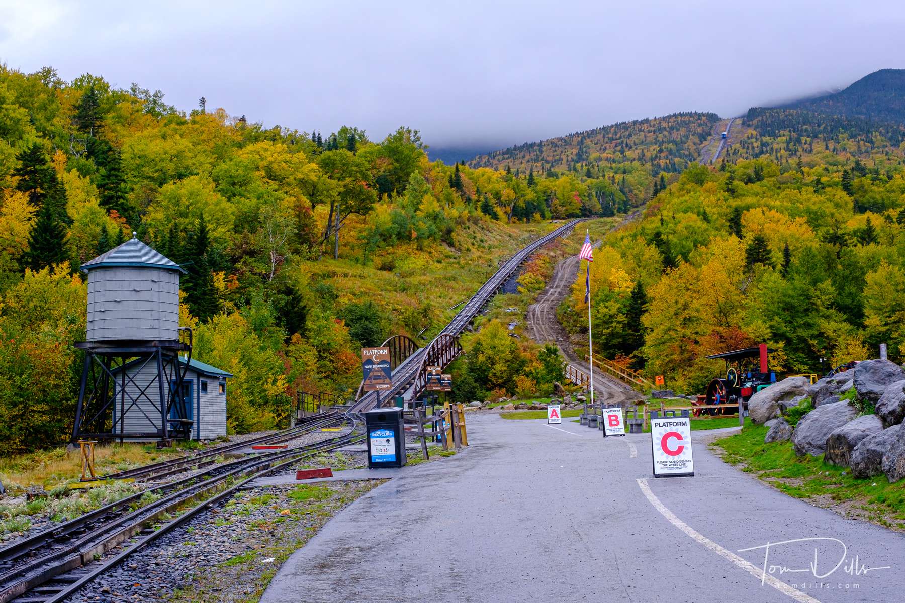 Boarding area for the Mount Washington Cog Railway in New Hampshire