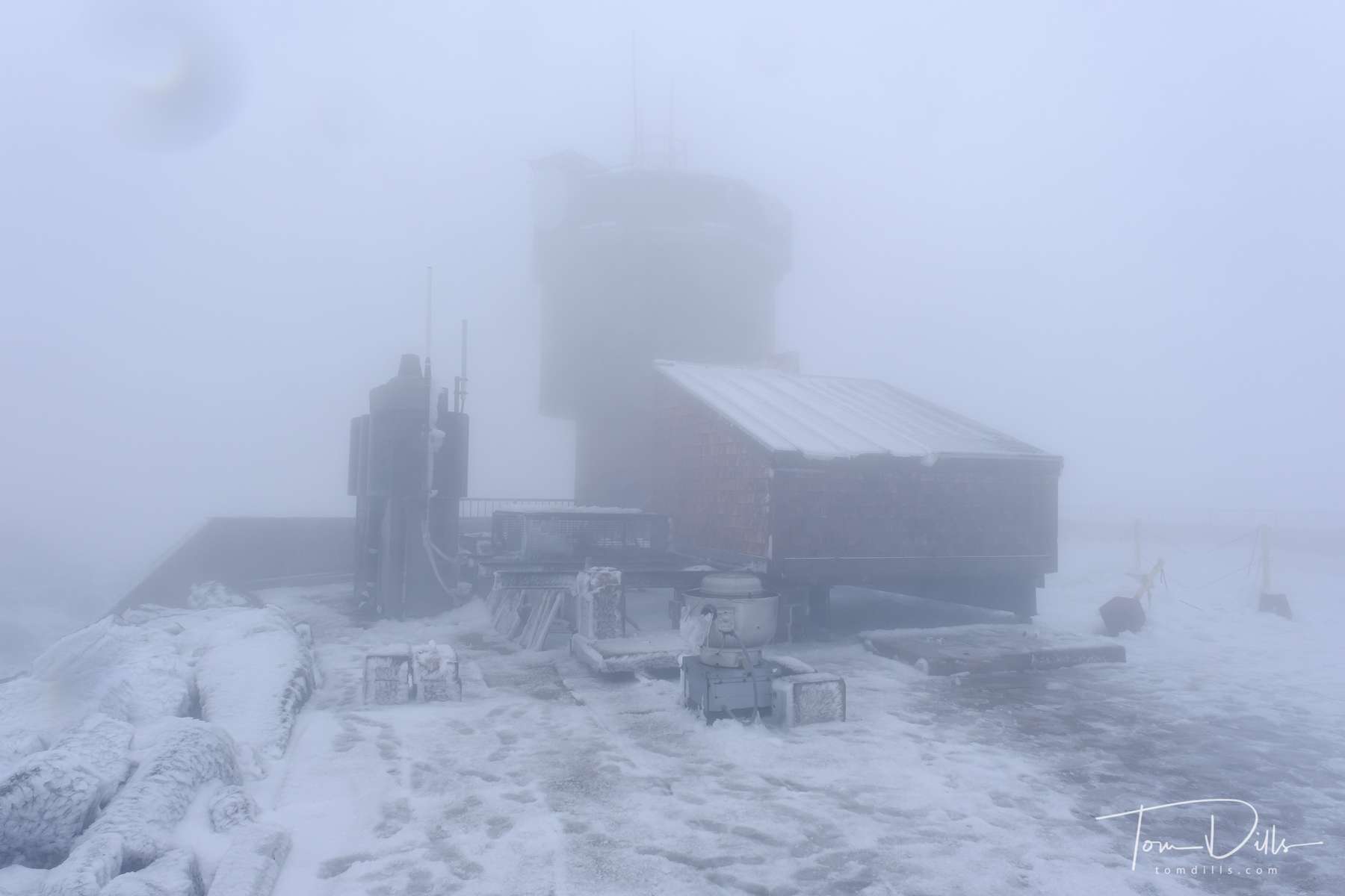 Freezing conditions at the top of Mount Washington, New Hampshire