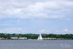Narragansett Bay near the Claiborne Pell/Newport Bridge in Newport, Rhode Island