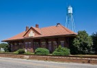 Former train station in Maxton, North Carolina.  Restored and now operates as a municipal building and community center.
