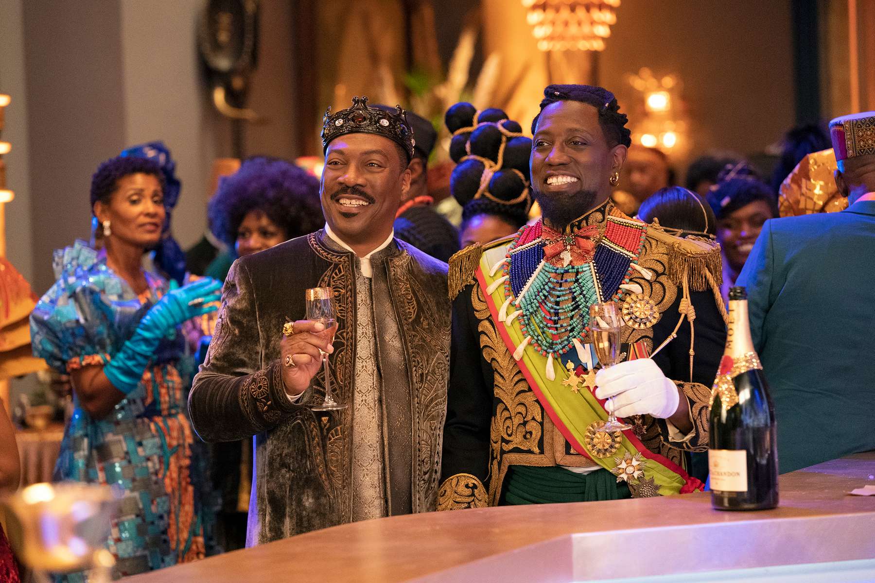 Eddie Murphy and Wesley Snipes star in COMING 2 AMERICA Photo: Quantrell D. Colbert© 2020 Paramount Pictures