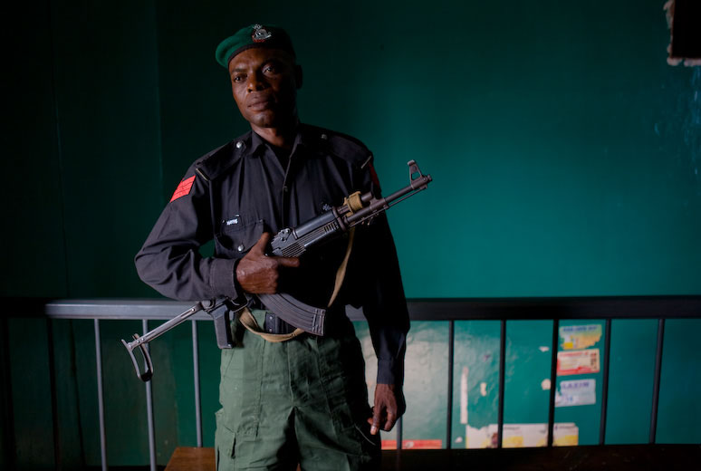 Nigerian security guard.