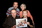 From the top left, Rusell Auria, Becky McCallon, Louis Auria and Claudine Auria hold a picture of their late brother and son Mark Auria. Mark was assaulted and suffered major head trauma resulting in his death December 22, 2010 in Marina. 