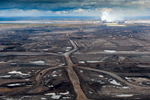 The refining or upgrading of the tarry bitumen which lies under the the boreal forests and wetlands of Northern Alberta consumes more water and energy than conventional oil production and produces more carbon. Each barrel of oil requires 3-5 barrels of fresh water from the neighboring Athabasca River. About 90% of this is returned as toxic tailings into the vast unlined tailings ponds that dot the landscape.Fine Art Print Price ListOpen and Larger Edition Prints. These are produced to the same high standards as our limited edition prints and offer collectors a more affordable way to get to know our work.Prints  are limited to an edition of 50 in each size above 20” X 24”. Prices are for prints only and do not include tax or shipping.All prices are in US dollars.			12”x18” 					$350.16”x24” 				       $650.20”x30” 					$1000.24”x36” 				       $1500. 30”x45” 					$2300.40”x60”				      $3600