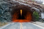 The main road into the park passes through this tunnel.  I love the glow.